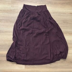 Garnet Hill Deep Brown A-Line Skirt